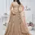 beige embroidered net lehenga choli With Dupatta