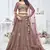 purple embroidered net lehenga choli With Dupatta