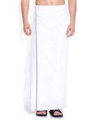 Mens Dhoti With Blue Border 1