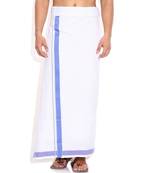 Mens Dhoti With Blue Boarder