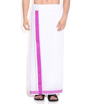 Mens Dhoti With Majantha Border 1