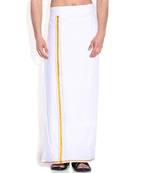 Mens Dhoti With Gold Boarder