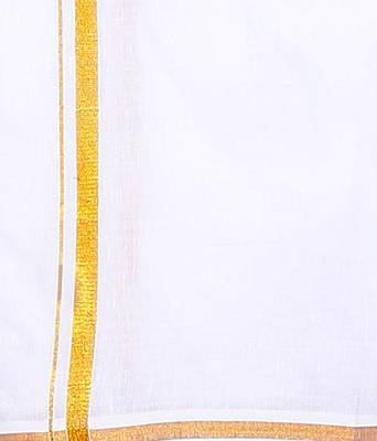 Mens Dhoti With Gold Boarder 2