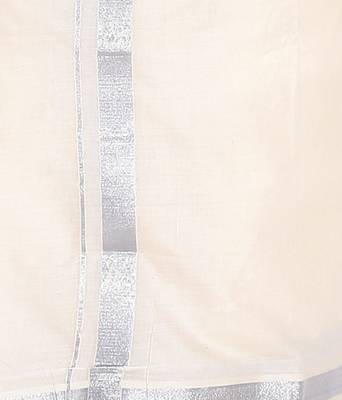 Mens Dhoti With Silver Boarder 2