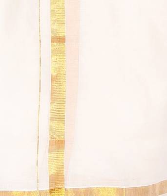 Mens Dhoti With Gold Boarder 1