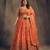 Orange Organza Lehenga Choli with Embroidery Zari Work