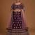 Purple Embroidered Zari Work Lehenga Choli