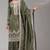 Green embroidered gold crush semi-stitched palazzo style salwar suit