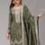 Green embroidered gold crush semi-stitched palazzo style salwar suit