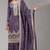 Purple embroidered gold crush semi-stitched palazzo style salwar suit