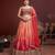 Gorgeous Orange Zari Embroidered Organza Lehenga Set