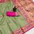 Green Color Soft Traditional Banarasi Silk Blend Saree