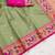 Green Color Soft Traditional Banarasi Silk Blend Saree