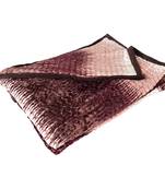 Ajanta handloom house single flannel blanket | comforter for ac/winter -white mahogany brown