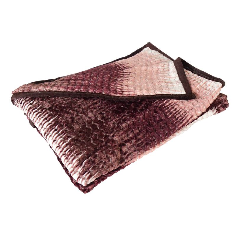 Ajanta handloom house single flannel blanket | comforter for ac/winter -white mahogany brown