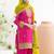 Pink heavy chinon Pallazo Suit - Full stitched free size