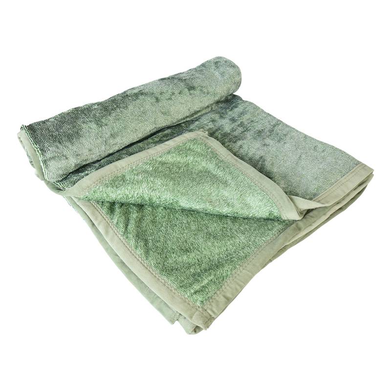 Ajanta handloom house single flannel blanket | comforter for ac/winter -mint green