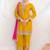 Yellow heavy chinon Pallazo Suit - Full stitched free size