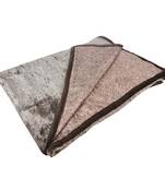 Ajanta handloom house single flannel blanket | comforter for ac/winter -brown