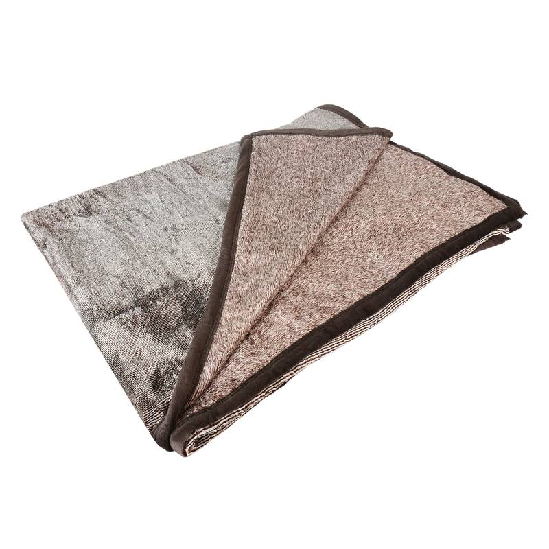 Ajanta handloom house single flannel blanket | comforter for ac/winter -brown