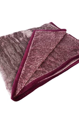 Ajanta handloom house single flannel blanket | comforter for ac/winter -maroon