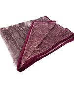 Ajanta handloom house single flannel blanket | comforter for ac/winter -maroon