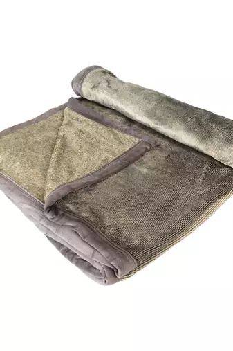 Ajanta handloom house single flannel blanket | comforter for ac/winter -golden brown