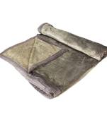Ajanta handloom house single flannel blanket | comforter for ac/winter -golden brown