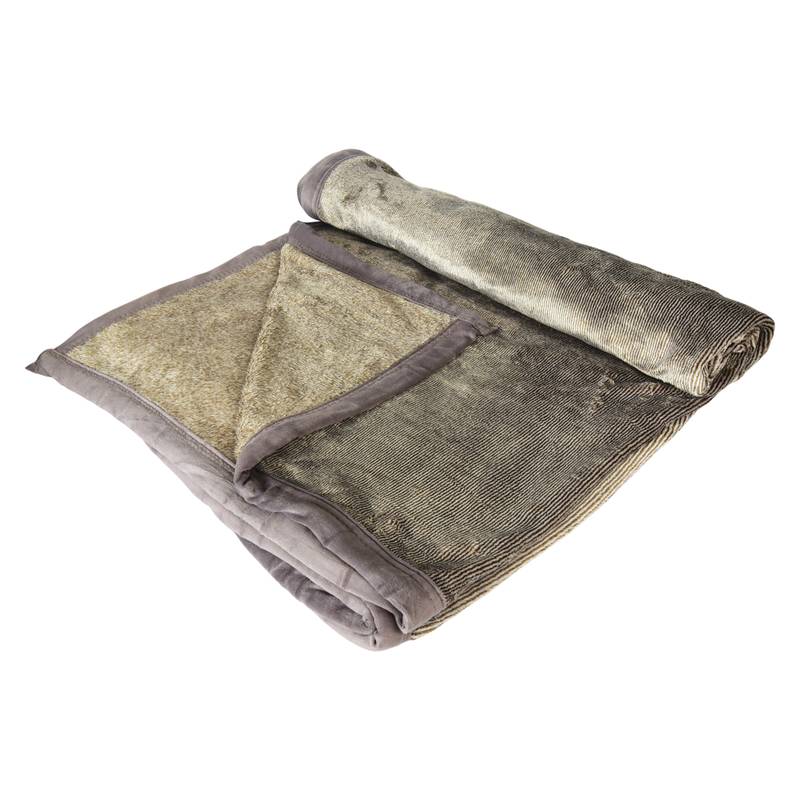 Ajanta handloom house single flannel blanket | comforter for ac/winter -golden brown