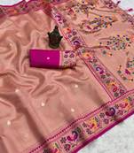 Pink Color Soft Traditional Banarasi Silk Blend Saree