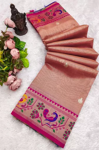 Pink Color Soft Traditional Banarasi Silk Blend Saree