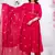 Pink cotton embroidered kurta set