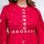 Pink cotton embroidered kurta set