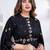black cotton embroidered kurta set