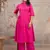 Pink Soft cotton kurti plazzo set
