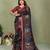 black color kalamkari print cotton saree 