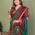 Green Color Kalamkari Print Cotton Saree 