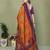 Orange Color Kalamkari Print Cotton Saree 