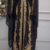 Black Embroidered Stitched Moroccan Kaftan with Heavy Golden Zari Work & Matching Sheer Cape