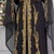 Black Embroidered Stitched Moroccan Kaftan with Heavy Golden Zari Work & Matching Sheer Cape
