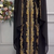 Black Embroidered Stitched Moroccan Kaftan with Heavy Golden Zari Work & Matching Sheer Cape