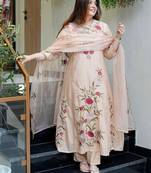 Women embroidered regular kurta with pyjamas & with dupatta