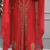 Red Moroccan Kaftan with Heavy Golden Hand Embroidery & Matching Cape