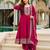 Women ethnic motifs embroidered panelled kurta with trousers & with dupatta