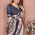 Navy Blue Color Kalamkari Print Cotton Saree 
