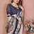 Navy Blue Color Kalamkari Print Cotton Saree 