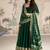 Bottle green heavy silk anarkali Suit - Full stitched free size