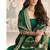 Bottle green heavy silk anarkali Suit - Full stitched free size