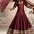 Maroon heavy silk anarkali Suit - Full stitched free size