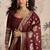 Maroon heavy silk anarkali Suit - Full stitched free size